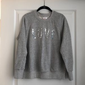 NWT Sundry “LOVE” Grey Pullover
